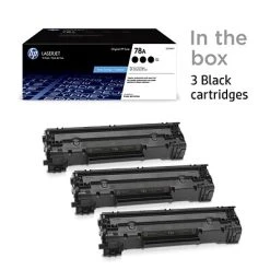 HP 78A Black Standard Yield Toner Cartridge, 3/Pack -Avery shop s1204868 s7