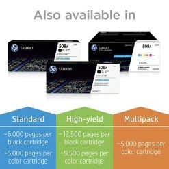 HP 508A Yellow Standard Yield Toner Cartridge (CF362A) -Avery shop s1204907 s7