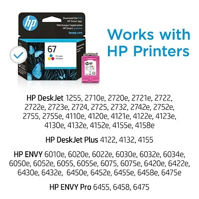 HP 67 Tri-Color Standard Yield Ink Cartridge (3YM55AN#140) HP 67 Tri-Color Standard Yield Ink Cartridge (3YM55AN#140) -Avery shop s1206975 s7