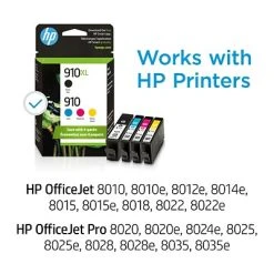 HP 910XL/910 Black High Yield And Cyan/Magenta/Yellow Standard Yield Ink Cartridge, 4/Pack (3JB41AN#140) 3 HP 910XL/910 Black High Yield And Cyan/Magenta/Yellow Standard Yield Ink Cartridge, 4/Pack (3JB41AN#140) -Avery shop s1208094 s7