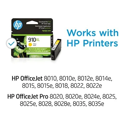 HP 910XL Yellow High Yield Ink Cartridge (3YL64AN#140) HP 910XL Yellow High Yield Ink Cartridge (3YL64AN#140) -Avery shop s1208102 s7