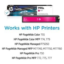 HP 990A Magenta Standard Yield Ink Cartridge (M0J77AN) 3 HP 990A Magenta Standard Yield Ink Cartridge (M0J77AN) -Avery shop s1208143 s7