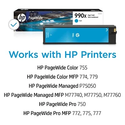 HP 990X Cyan High Yield Ink Cartridge (M0J89AN) HP 990X Cyan High Yield Ink Cartridge (M0J89AN) -Avery shop s1208151 s7
