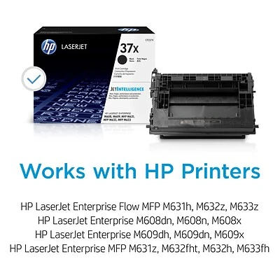 HP 37X Black High Yield Toner Cartridge (CF237X), Print Up To 25000 Pages 4 HP 37X Black High Yield Toner Cartridge (CF237X), Print Up To 25000 Pages - Image 2