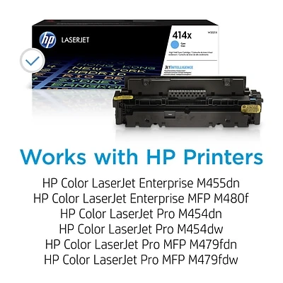 HP 414X Cyan High Yield Toner Cartridge (W2021X) 4 HP 414X Cyan High Yield Toner Cartridge (W2021X) - Image 2