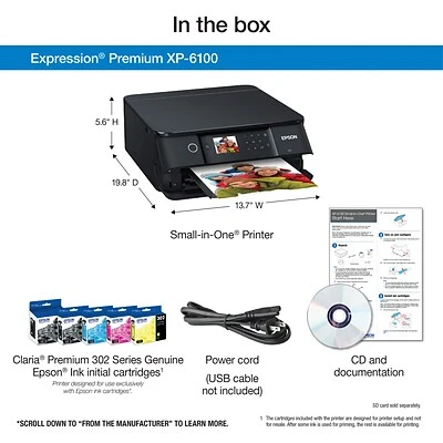 Epson Expression Premium XP-6100 Wireless Color Inkjet Small-In-One Printer Printers Epson Expression Premium XP-6100 Wireless Color Inkjet Small-In-One Printer -Avery shop sp113034963 s7