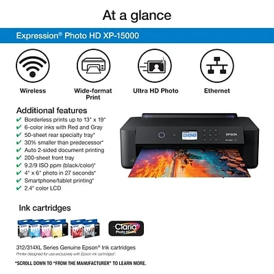 Epson Expression Photo HD XP-15000 Wireless Wide-format Printer (C11CG43201) Printers Epson Expression Photo HD XP-15000 Wireless Wide-format Printer (C11CG43201) -Avery shop sp113035011 s7