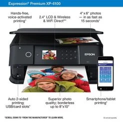 Printers Epson Expression Premium XP-6100 Wireless Color Inkjet Small-In-One Printer 4 Printers Epson Expression Premium XP-6100 Wireless Color Inkjet Small-In-One Printer -Avery shop sp113035725 s7