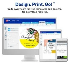 Avery Printable Laser/Inkjet Round Labels With Sure Feed, 2" Diameter, Glossy White, 120/Pack (22807) 7 Avery Printable Laser/Inkjet Round Labels With Sure Feed, 2" Diameter, Glossy White, 120/Pack (22807) -Avery shop sp114004405 s7