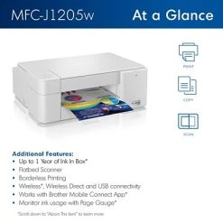 Printers Brother INKvestment Tank MFC-J1205W Wireless Color All-in-One Inkjet Printer 4 Printers Brother INKvestment Tank MFC-J1205W Wireless Color All-in-One Inkjet Printer -Avery shop sp131229853 s7
