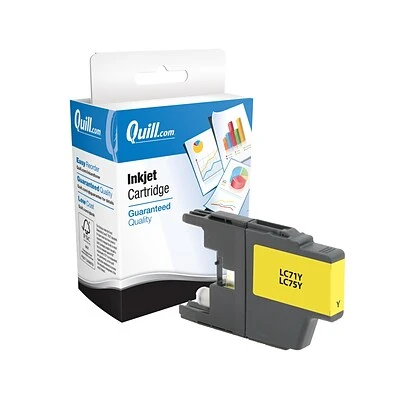 Quill Brand® Compatible Yellow High Yield Ink Cartridge Replacement For Brother LC75 (LC75YS) (Lifetime Warranty) 3 Quill Brand® Compatible Yellow High Yield Ink Cartridge Replacement For Brother LC75 (LC75YS) (Lifetime Warranty)