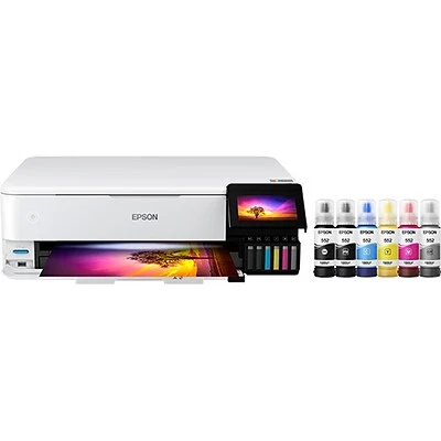 Printers Epson EcoTank Photo ET-8550 Wireless Wide Format Color All-In-One Inkjet Printer (C11CJ21201) 3 Printers Epson EcoTank Photo ET-8550 Wireless Wide Format Color All-In-One Inkjet Printer (C11CJ21201)
