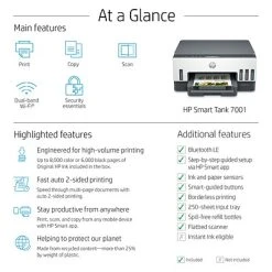 Printers HP Smart Tank 7001 Wireless All-in-One Cartridge-free Ink Tank Inkjet Printer, Up To 2 Years Of Ink Included (28B49A) -Avery shop sp145003997 s7