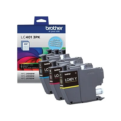 Brother LC401 Cyan/Magenta/Yellow Standard Yield Ink Cartridges, 3/Pack (LC4013PKS) 5 Brother LC401 Cyan/Magenta/Yellow Standard Yield Ink Cartridges, 3/Pack (LC4013PKS) - Image 3