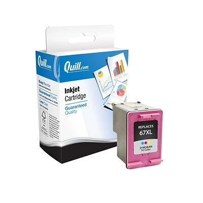 Quill Brand® Remanufactured Tri-Color High Yield Ink Cartridge Replacement For HP 67XL (3YM58AN) (Lifetime Warranty) 3 Quill Brand® Remanufactured Tri-Color High Yield Ink Cartridge Replacement For HP 67XL (3YM58AN) (Lifetime Warranty)