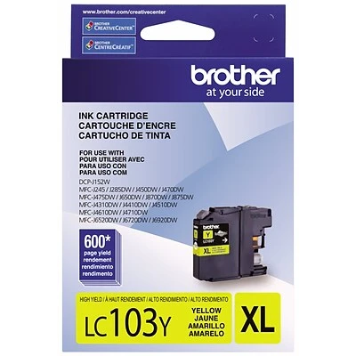 Brother LC103Y Yellow High Yield Ink Cartridge (LC103YS) Brother LC103Y Yellow High Yield Ink Cartridge (LC103YS) -Avery shop sp163288753 s7
