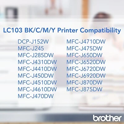 Brother LC103Y Yellow High Yield Ink Cartridge (LC103YS) Brother LC103Y Yellow High Yield Ink Cartridge (LC103YS) -Avery shop sp163288756 s7