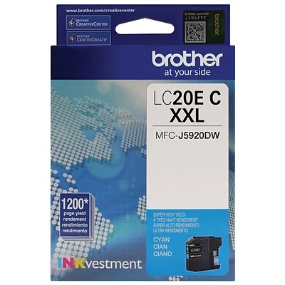 Brother LC20EC Cyan Extra High Yield Ink Cartridge (LC20EC) 3 Brother LC20EC Cyan Extra High Yield Ink Cartridge (LC20EC)