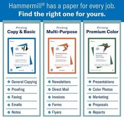 Copy & Multipurpose Paper Hammermill Premium Inkjet & Laser 8.5" X 11" Multipurpose Paper, 24 Lbs., 97 Brightness, 2500 Sheets/Carton (166140) 5 Copy & Multipurpose Paper Hammermill Premium Inkjet & Laser 8.5" X 11" Multipurpose Paper, 24 Lbs., 97 Brightness, 2500 Sheets/Carton (166140) -Avery shop sp167257205 s7