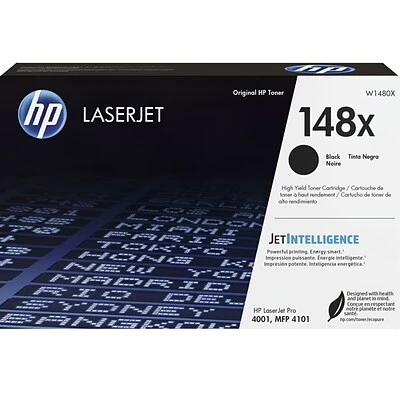 HP 148X Black High Yield Toner Cartridge (W1480X) 3 HP 148X Black High Yield Toner Cartridge (W1480X)