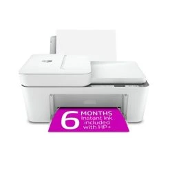 Printers HP DeskJet 4155e Wireless Color All-in-One Printer Includes 6 Months Of FREE Ink With HP+ (26Q90A)