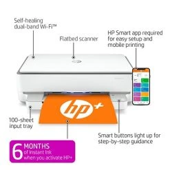 Printers HP ENVY 6055e Wireless Color All-in-One Printer Includes 6 Months Of FREE Ink With HP+ (223N1A) -Avery shop sp171476133 s7