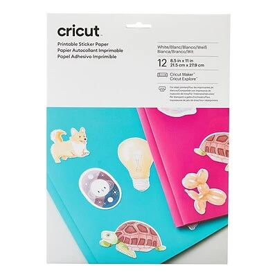 Cricut Printable Sticker Paper, 11" x 8.5", 10 Sheets/Pack (2002530) Die Cutting Cricut Printable Sticker Paper, 11" X 8.5", 10 Sheets/Pack (2002530) -Avery shop sp172346188 s7