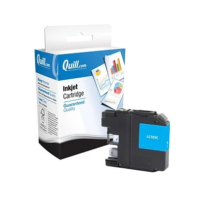Quill Brand® Compatible Cyan High Yield Ink Cartridge Replacement for Brother LC103XL (LC103CS) (Lifetime Warranty) Quill Brand® Compatible Cyan High Yield Ink Cartridge Replacement For Brother LC103XL (LC103CS) (Lifetime Warranty) -Avery shop sp177312571 s7