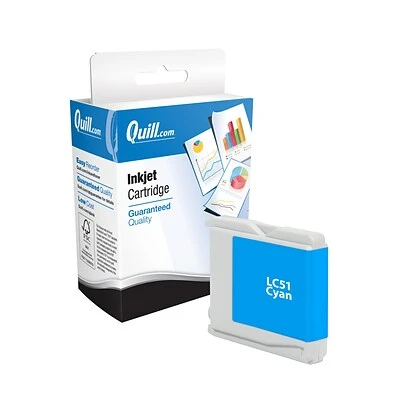 Quill Brand® Remanufactured Cyan Standard Yield Ink Cartridge Replacement For Brother LC51 (LC51C) (Lifetime Warranty) 3 Quill Brand® Remanufactured Cyan Standard Yield Ink Cartridge Replacement For Brother LC51 (LC51C) (Lifetime Warranty)