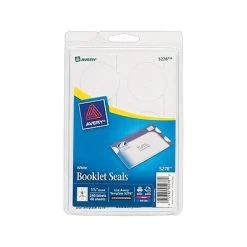 Avery® Round Mailing Seals Avery Mailing Permanent Adhesive Seals, 1.5", White, 240/Pack (5278)