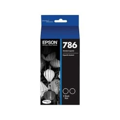 Epson T786 Black Standard Yield Ink Cartridge, 2/Pack