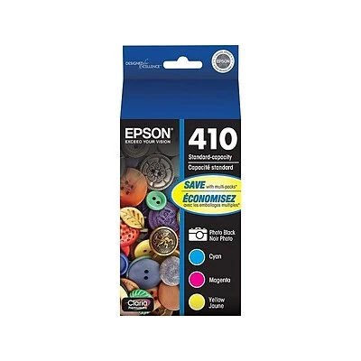 Epson T410 Cyan/Magenta/Yellow/Photo Black Standard Yield Ink Cartridge, 4/Pack (T410520S) Epson T410 Cyan/Magenta/Yellow/Photo Black Standard Yield Ink Cartridge, 4/Pack (T410520S) -Avery shop sp40798318 s7