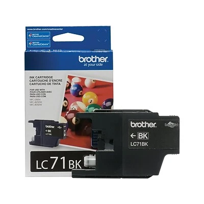 Brother LC71BKS Black Standard Yield Ink Cartridge 3 Brother LC71BKS Black Standard Yield Ink Cartridge