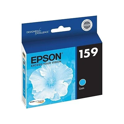 Epson T159 Ultrachrome Cyan Standard Yield Ink Cartridge 3 Epson T159 Ultrachrome Cyan Standard Yield Ink Cartridge