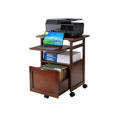 Printer Stands And Carts Winsome Piper 3-Shelf Wood Mobile Printer Stand, Brown (94427) 3 Printer Stands And Carts Winsome Piper 3-Shelf Wood Mobile Printer Stand, Brown (94427) - Image 2