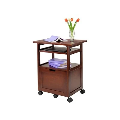 Printer Stands And Carts Winsome Piper 3-Shelf Wood Mobile Printer Stand, Brown (94427) 4 Printer Stands And Carts Winsome Piper 3-Shelf Wood Mobile Printer Stand, Brown (94427) - Image 3