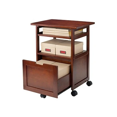 Printer Stands And Carts Winsome Piper 3-Shelf Wood Mobile Printer Stand, Brown (94427) 5 Printer Stands And Carts Winsome Piper 3-Shelf Wood Mobile Printer Stand, Brown (94427) - Image 4