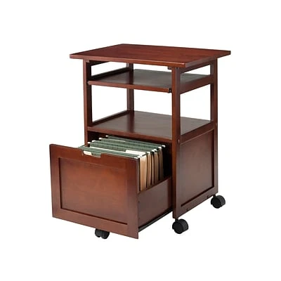 Printer Stands And Carts Winsome Piper 3-Shelf Wood Mobile Printer Stand, Brown (94427) 9 Printer Stands And Carts Winsome Piper 3-Shelf Wood Mobile Printer Stand, Brown (94427) - Image 8