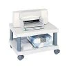 Carts & Stands Safco Wave 2-Shelf Plastic/Poly Mobile Printer Stand With Lockable Wheels, Light Gray/Charcoal (1861GR) -Avery shop sp43812623 s7