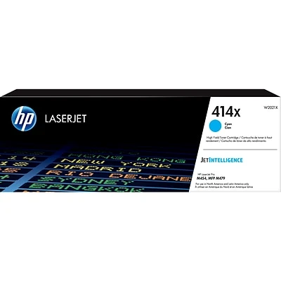 HP 414X Cyan High Yield Toner Cartridge (W2021X) 3 HP 414X Cyan High Yield Toner Cartridge (W2021X)