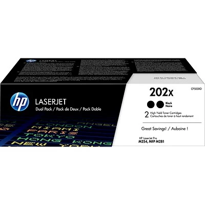 HP 202X Black High Yield Toner Cartridge, 2/Pack (CF500XD) HP 202X Black High Yield Toner Cartridge, 2/Pack (CF500XD) -Avery shop sp58422114 s7