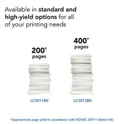Brother LC3011BK Black Standard Yield Ink Cartridge 9 Brother LC3011BK Black Standard Yield Ink Cartridge -Avery shop sp73453184 s7