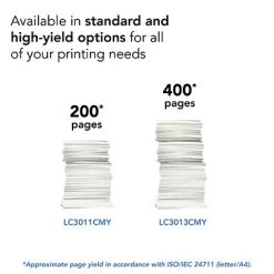 Brother LC3011M Magenta Standard Yield Ink Cartridge -Avery shop sp73453189 s7