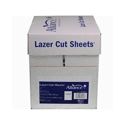 Copy & Printer Paper Alliance Lazer Cut 8.5" X 11" Printer Paper, 20 Lbs., 92 Brightness, 500 Sheets/Ream, 5 Reams/Carton (30030-C) 3 Copy & Printer Paper Alliance Lazer Cut 8.5" X 11" Printer Paper, 20 Lbs., 92 Brightness, 500 Sheets/Ream, 5 Reams/Carton (30030-C)